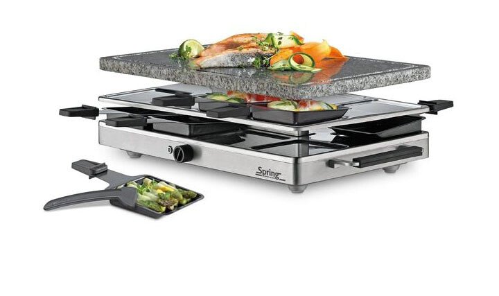 Raclette für 8 48x27x15 cm Classic edelstahl von Spring
