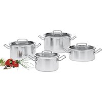 SPRING Topf-Set mit Glasdeckel BRIGADE BASIC 4-teilig silber SPRING Topf-Set mit Glasdeckel BRIGADE BASIC 4-teilig silber von Spring