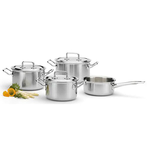 Spring 0414130604 Brigade Premium Starter Set 4 teilig, Edelstahl, silber, 20,4 x 32 x 56,2 cm von Spring