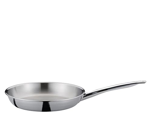 Spring Brigade Premium Bratpfanne , Ø 20 cm, Höhe: 3,4 cm , Edelstahl mit Aluminiumkern, für alle Herdarten inkl. Induktion , ideal zum hohen Erhitzen | Backofen- und Spülmaschinenfest von Spring