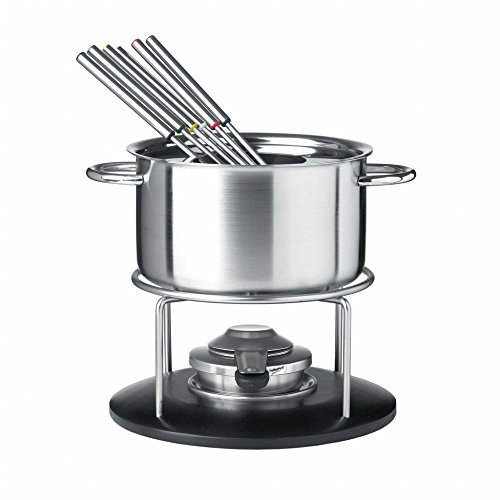 Spring 2626516020 Basic Fondue-Garnitur, Edelstahl, silber, 28 x 28,4 x 29,4 cm von Spring