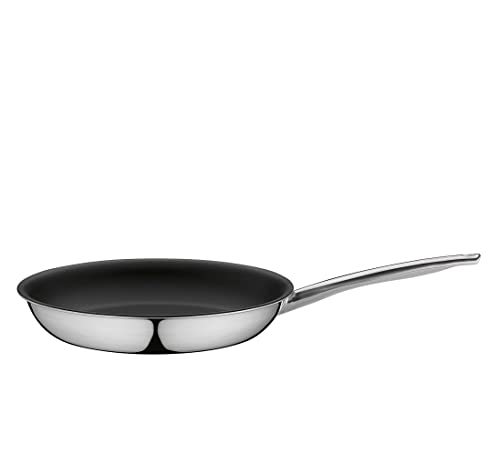 Spring Vulcano Classic Bratpfanne 28 cm | Edelstahl | Antihaft-beschichtete Pfanne | Induktionsgeeignet | 5-Lagen-Mehrschichtmaterial | Bratpfanne Induktion | ofenfeste Edelstahlpfanne von Spring