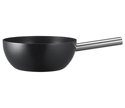 Spring Fondue Topf | Caquelon aus Aluminium-Guss | schwarz emailliert | Edelstahl Griff | antihaftbeschichtet | Fonduetopf induktionsgeeignet | für alle Fondue Arten von Spring