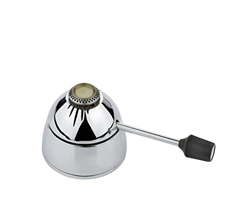 Spring Fondue Gasbrenner | Edelstahl | 7 cm Ø, H: 6,5 cm | nachfüllbar mit Feuerzeug Gas | stufenlos regulierbar | geruchlose Flamme | Heizleistung: 0,5 kW, Silber von Spring