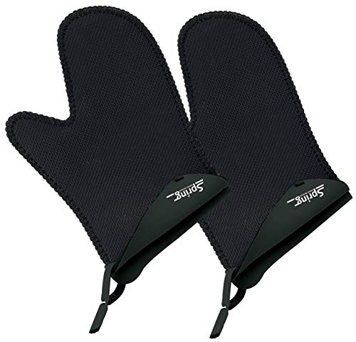 Spring GRIPS Ofenhandschuhe Hitzebeständig | Neopren | -40° bis 250°C | rutschfest | universelle Größe, 23x15cm | Schwarz | Topfhandschuhe Set Spring GRIPS Ofenhandschuhe Hitzebeständig | Neopren | -40° bis 250°C | rutschfest | universelle Größe, 23x15cm | Schwarz | Topfhandschuhe Set von Spring