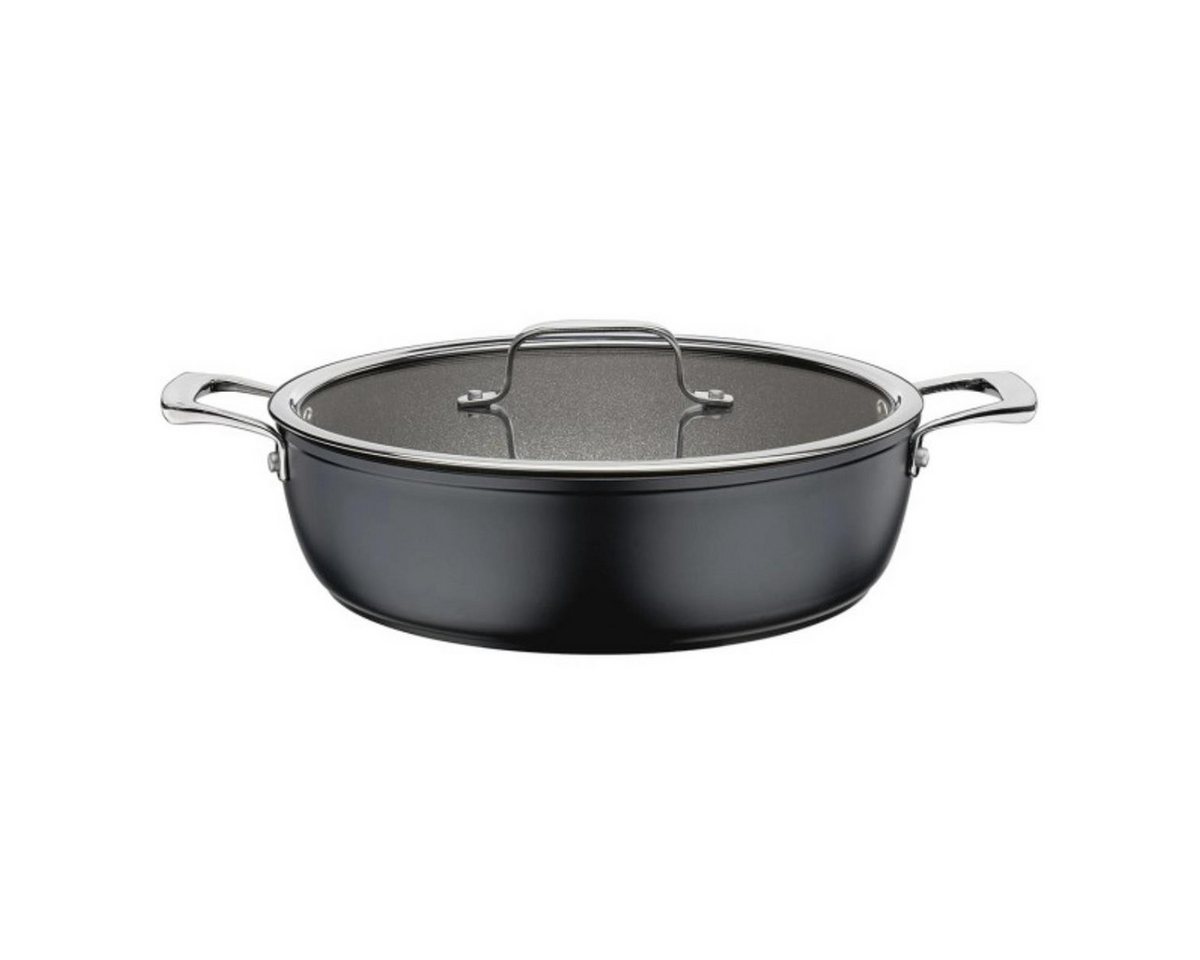 Spring Kochtopf Spring MERIDIAN INTENSE PRO Gourmettopf mit Glasdeckel schwarz, (Stück, 1-tlg., Kochtopf), Kochtopf, Bratentopf von Spring