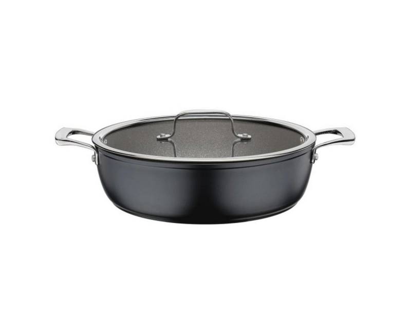 Spring Kochtopf Spring MERIDIAN INTENSE PRO Gourmettopf mit Glasdeckel schwarz, (Stück, 1-tlg., Kochtopf), Kochtopf, Bratentopf von Spring