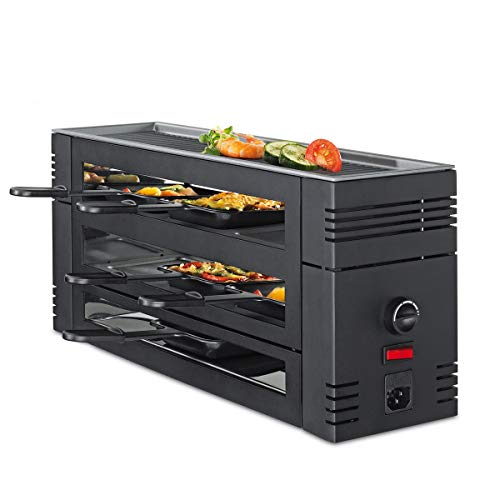 Spring Pizza-Raclette-6 mit Alu-Grillplatte, Farbe schwarz (H.Nr. 3367710002) von Spring