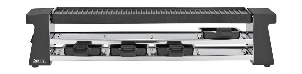 Spring Raclett 4 Compact schwarz mit Alugrillplatte von Spring