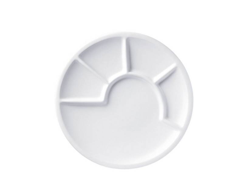 Spring Teller Spring Fondue-Teller weiss 23 cm, Teller, neuwertig von Spring