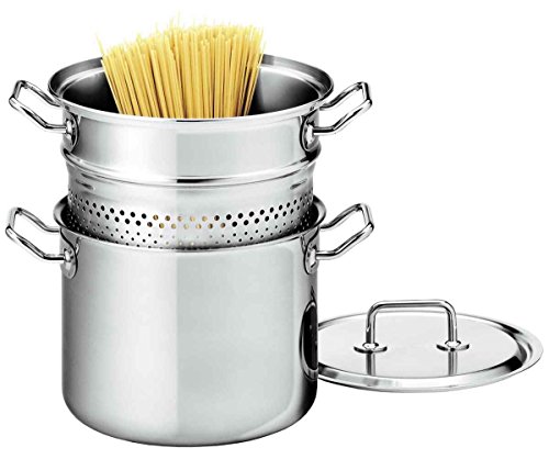 Spring 0415630622 Brigade Premium Pasta Set, Edelstahl, silber, 27,8 x 28,4 x 30,4 cm von Spring