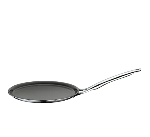 Spring Vulcano Classic Crepes Pfanne 28 cm | Edelstahl | 5-Lagen-Mehrschichtmaterial | Antihaftbeschichtung | Wiederbeschichtbar | Induktion | Pfanne 28 cm | Crepes Maker | Pancake Pfanne von Spring