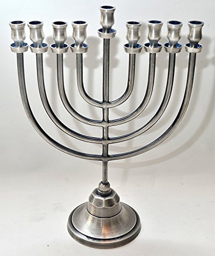 SpringNahal Small Menorah (Hanukiah) Silver from Holy Land Jerusalem H/22 x W/17 von Jerusalem