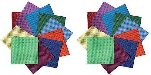 Binca-Quadrate (10 Stück) 6-fädiger Kreuzstich Stoff – 100% Baumwolle – 15 x 15 cm (Packung mit 2) von Springboard Supplies