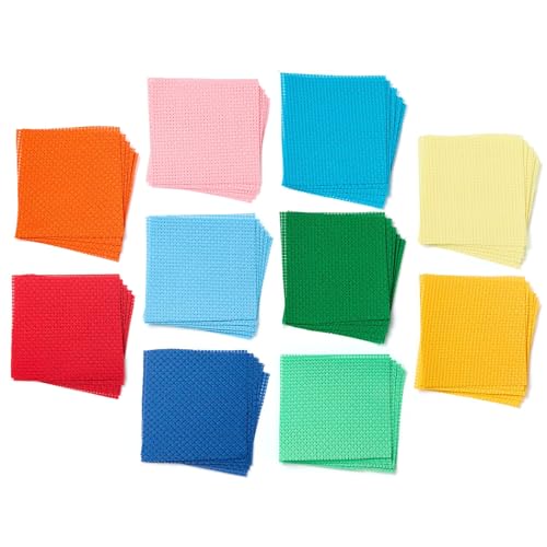 Springboard 10217 Bunte Binca-Quadrate (Klassenzimmer, Großpackung, 15 x 15 cm), Stoff, Kreuzstich Springboard 10217 Bunte Binca-Quadrate (Klassenzimmer, Großpackung, 15 x 15 cm), Stoff, Kreuzstich von SPRINGBOARD SUPPLIES