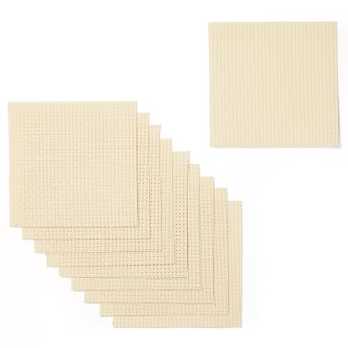 Springboard 10808 Kreuzstich-Stoff, 100% Baumwolle, 15 x 15 cm, cremefarben, 10 Stück von Springboard Supplies