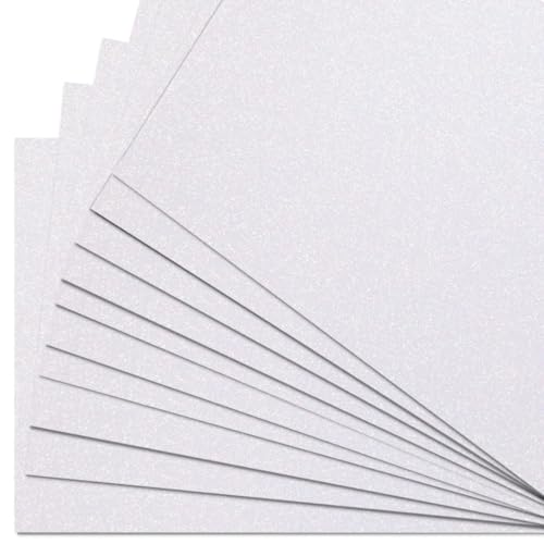 Springboard 10946 Glitzerkarton, A4, Packung mit 10 Bögen, Weiß von Springboard Supplies