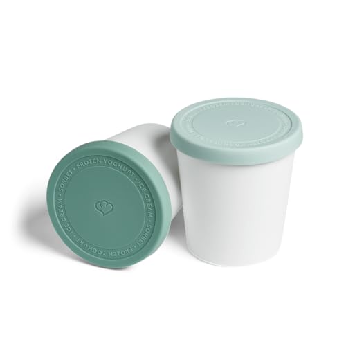 SPRINGLANE 2er-Set Eisbehälter für Speiseeis 1 L, Aufbewahrungsbehälter, Gefrierdosen, Eis-Container BPA-frei in Lebensmittelqualität von Springlane Kitchen