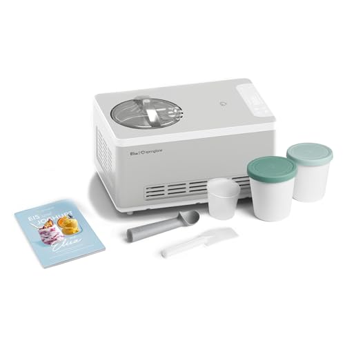 SPRINGLANE Eismaschine & Joghurtbereiter Elisa 2,0 L mit selbstkühlendem Kompressor 220 W inkl. Aufbewahrungsbehälter 2er-Set, Eiscrememaschine mit Kühl- und Heizfunktion inkl. Rezeptheft von Springlane Kitchen