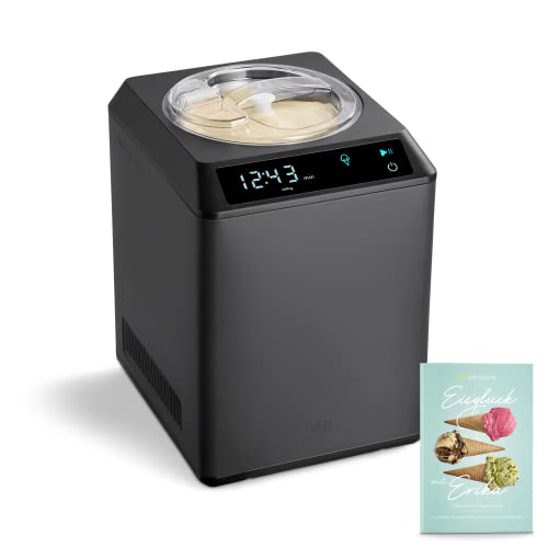 SPRINGLANE Eismaschine & Joghurtbereiter Erika 2,5 L mit selbstkühlendem Kompressor 250 W, Eiscrememaschine aus Edelstahl mit Kühl- und Heizfunktion, inkl. Rezeptheft von Springlane Kitchen