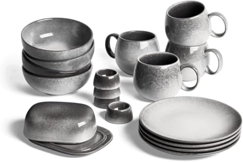 SPRINGLANE Frühstücksset Misty Cliff 17-tlg., Steingut Tafelservice für 4 Personen SPRINGLANE Frühstücksset Misty Cliff 17-tlg., Steingut Tafelservice für 4 Personen von Springlane Kitchen