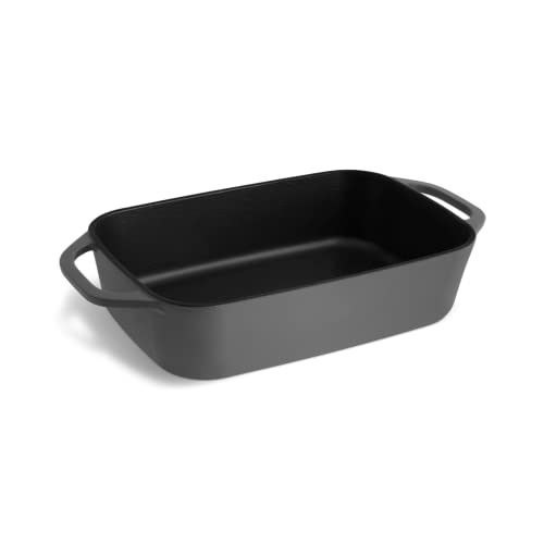 SPRINGLANE Gusseisen Auflaufform Grau, 39,2 x 21,2 cm, 4 l - Emailliert - Lasagneform von Springlane Kitchen