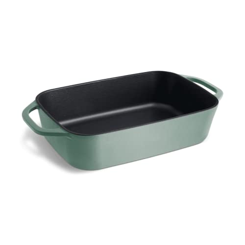 SPRINGLANE Gusseisen Auflaufform Mint, 39,2 x 21,2 cm, 4 l - Emailliert - Lasagneform von Springlane Kitchen