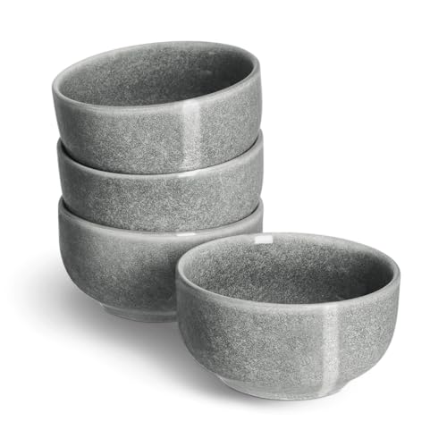 SPRINGLANE Schale klein 4er-Set - Geschirr Misty Cliff, Grau, Steingut Tafelservice von Springlane Kitchen