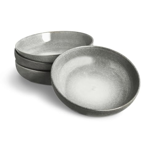 SPRINGLANE Suppenteller 4er-Set - Geschirr Misty Cliff, Grau, Steingut Tafelservice von Springlane Kitchen