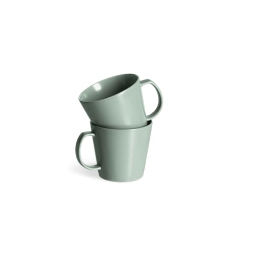 SPRINGLANE Tassen 2er-Set, Sweet Scandi, Mintfarbiges Geschirrservice aus New Bone Keramik, skandinavisches Design, matt von Springlane Kitchen