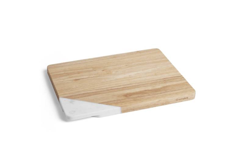 Springlane Schneidebrett SPRINGLANE Schneidebrett - Kautschukholz & Marmor - 43 x 32 x 2,5 cm, Kautschukholz & Marmor, (1-St) von Springlane