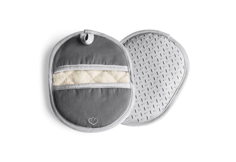 Springlane Topfhandschuhe SPRINGLANE Topflappen-Set 2-tlg. Grau, Silikon & Baumwolle, (2-tlg) von Springlane