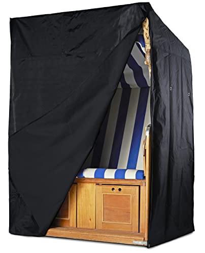 Springreen Strandkorb Abdeckung, Sonnenbeständige Hülle aus Hochwertigem Material, Reißfeste Abdeckhaube Wasserabweisend, Universal-Strandkorbabdeckungen, Wind- & Wasserdicht, UV-Beständig (Anthrazit) von Springreen