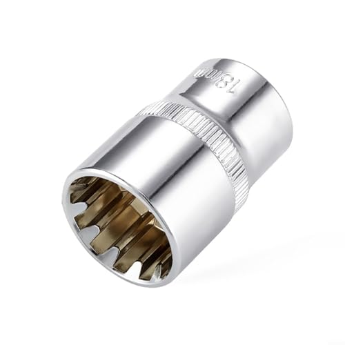 1/2-Zoll-Steckschlüssel-Bit, 12-Punkt-Design, wärmebehandelter Chrom-Vanadium-Stahl für Ratschenschlüssel (18 mm) von Springwillfly