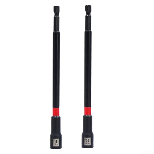 150 mm Sechskant-Steckschlüssel-Adapter, Magnetschlüssel-Set, 2 Stück für den Einsatz in elektrischen und pneumatischen Werkzeugen (2 Stück, 8 mm) von Springwillfly