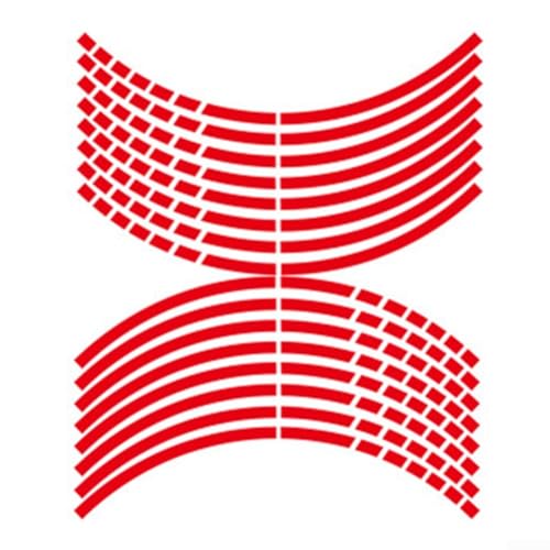 16 Stück Reflektierende Aufkleber für Autoräder Sicherheit trifft persönlichen Stil (Rot) von Springwillfly