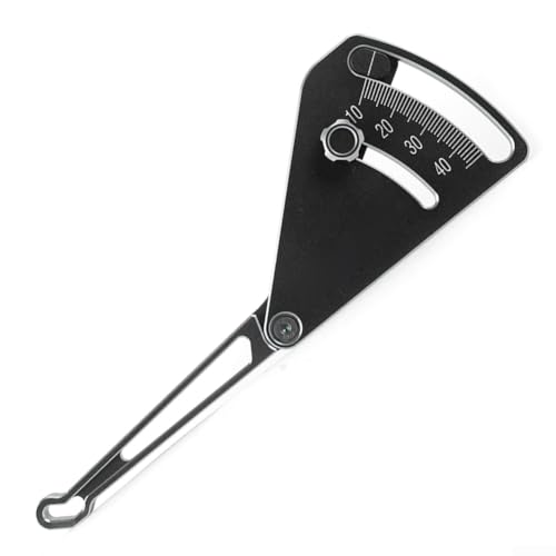 18 110 RC Car Adjustable Ride Height Gauge Ruler for Measuring Rim Camber and Suspension Height with Anti Loosening Knob Suitable for RC Cars and Trucks (Black) von Springwillfly