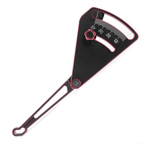18 110 RC Car Adjustable Ride Height Gauge Ruler for Measuring Rim Camber and Suspension Height with Anti Loosening Knob Suitable for RC Cars and Trucks (Red) von Springwillfly