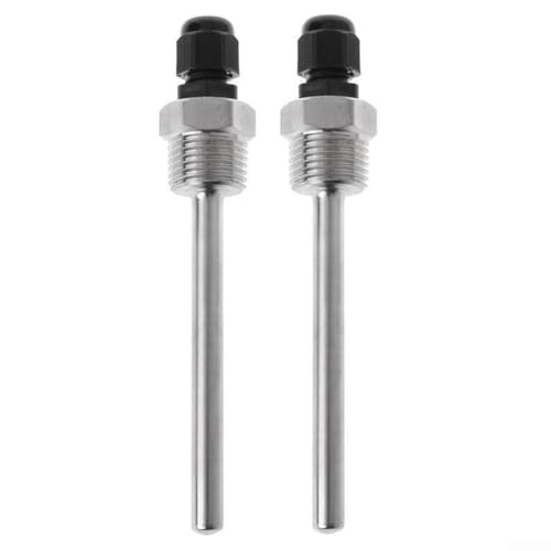 2 Stück 304 Edelstahl Thermowell G3/4 Zoll Gewinde für robusten Temperaturfühler Schutz (8x50mm) von Springwillfly
