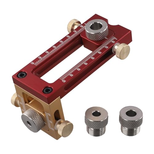 2-in-1-Bohrführung für präzise Holzbearbeitung mit einstellbaren Eigenschaften und Bohrergrößen (Set A) von Springwillfly