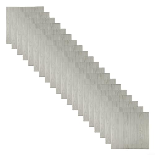 20 PCS Stone Brick 3D Wall Stickers Soft Foam Panels for Wall Decoration and Collision Protection at Home (White Oak) von Springwillfly
