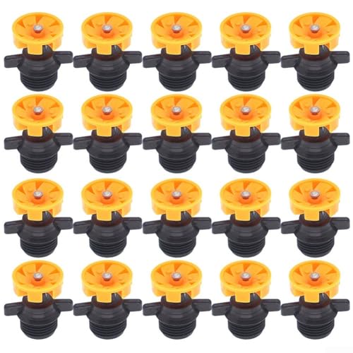 20 Sprühdüsen für Rasen- und Gemüsegartenbewässerung mit leichter Kunststoffkonstruktion und feiner Sprühleistung (orange) von Springwillfly