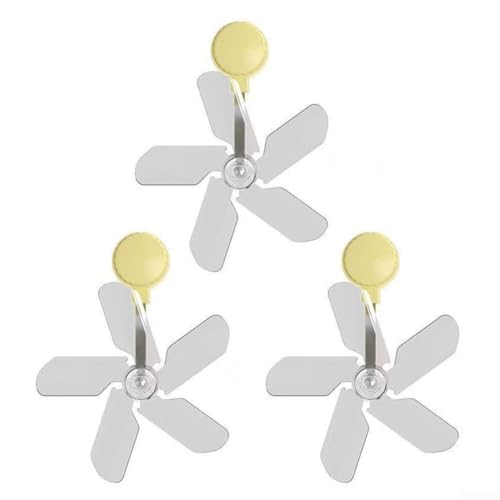 3 x verstellbare Klimaanlagenlüfter für Wandschränke, mit innovativen Funktionen (gelb) von Springwillfly