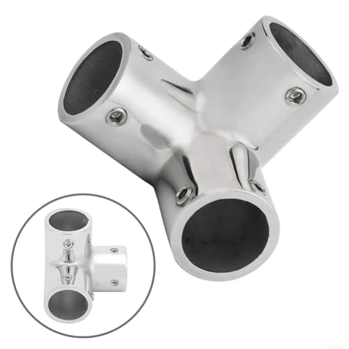 316 Edelstahl Marine-Handlauf 90 Grad T-Ellenbogen-Rohrverschraubungen für sichere und auslaufsichere Sanitäranwendungen (30 mm) von Springwillfly