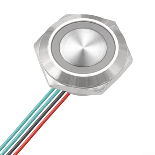 3er-Pack robuste, wasserabweisende Drucktasten mit integrierten LEDs für einfache Bedienung (grün) von Springwillfly