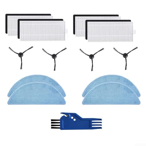 4 Filter, 4 Seitenbürsten und Wischtuch Set für Tikom G7000 G6000 Reinigungsbürste (A) von Springwillfly