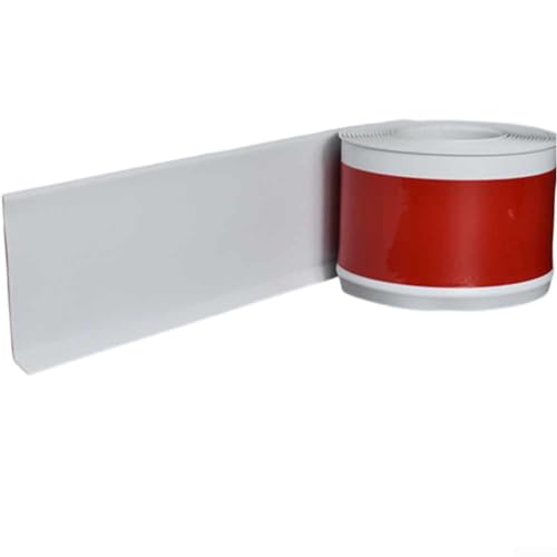 4 Meter flexible PVC-Sockelleiste für schnelle Installation und Verwendung (weiß) von Springwillfly