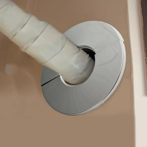 4 dekorative Edelstahl-Rohrabdeckungen, innovatives Design für individuelle Installation und ästhetische Verbesserung (Innenbohrungsdurchmesser 5,2 cm) von Springwillfly