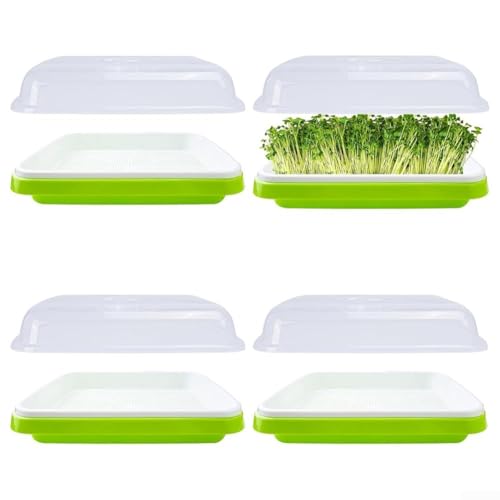 4 große Sprouter Tabletts mit Deckel für Gartenarbeit und Ernährung 4 große Sprouter Tabletts mit Deckel für Gartenarbeit und Ernährung von Springwillfly