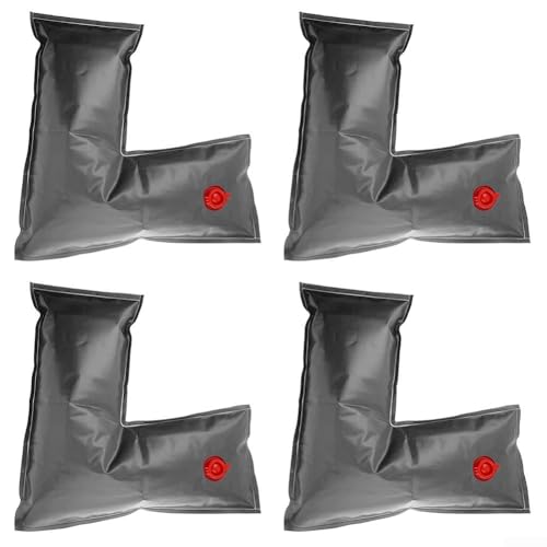 4 x robuste Wasserbeutel, L-förmiges Design für zuverlässige Winter-Poolabdeckung (schwarz) von Springwillfly